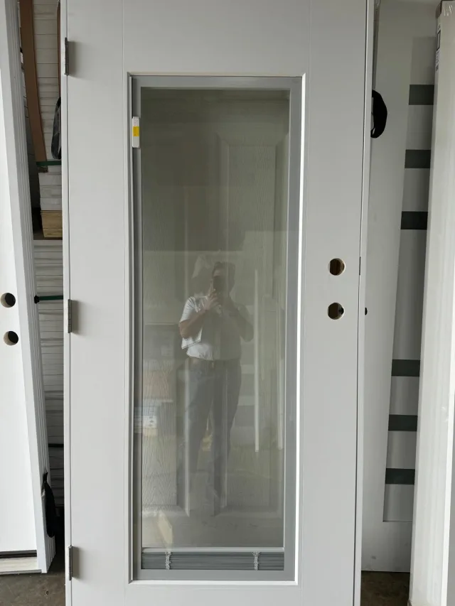 Pre-hung fiberglass exterior door-1-lite Clear Impacted & Low E