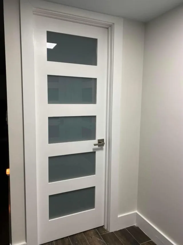 5 Lite Frosted Glass Door