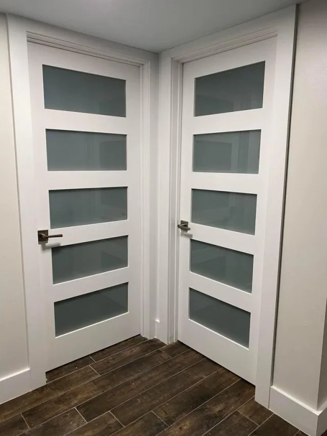 5 Lite Frosted Glass Door