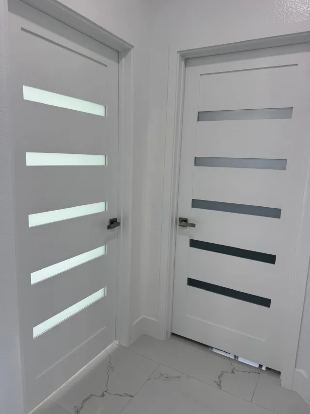 5 Small Lite Frosted Glass Door